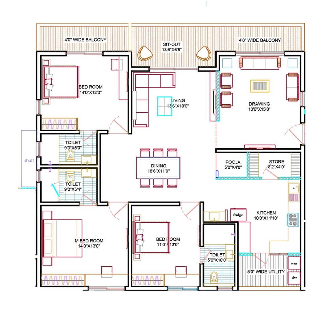 Western Springs Keystone School Road, Hyderabad Apartments